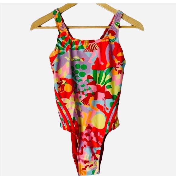 Farm Rio Other - Adidas x FARM Rio Women Swimsuit One Piece Graphic Print Multi Color HY5564 12